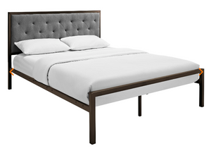 QUEEN BED FRAME MOD-5182-BRN-GRY