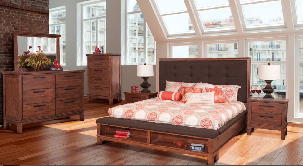 QUEEN BEDROOM SET 4 PC -CAGNEY-NC
