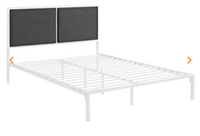 Load image into Gallery viewer, KING BED FRAME MOD-5463-WHI-AZU