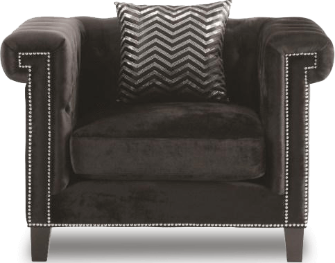 Reventlow Chair with Greek Key Nailhead Trim Design-COA