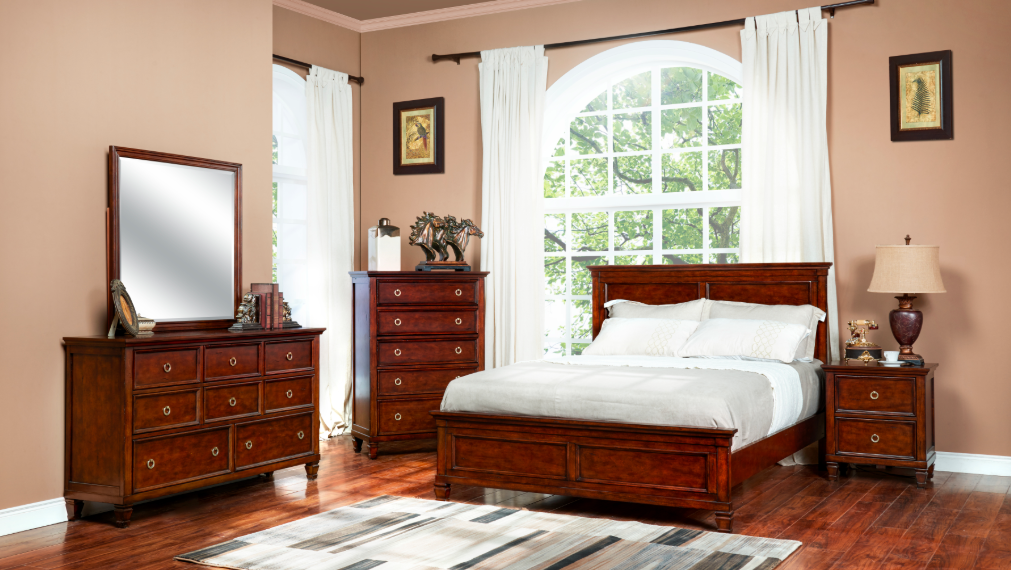 QUEEN BEDROOM SET 4PC  -TAMARACK-NC