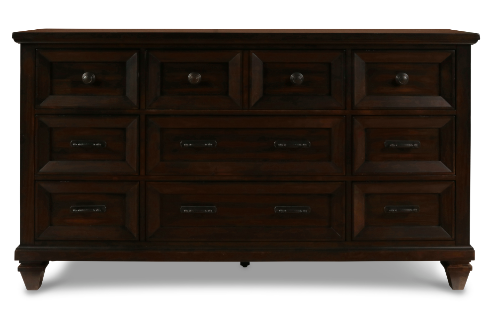 QUEEN BEDROOM SET 4PC-SEVILLA WALNUT-NC