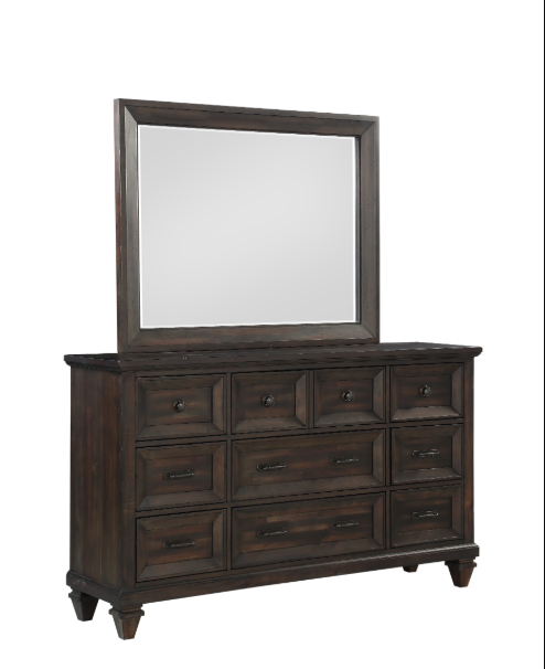 QUEEN BEDROOM SET 4PC-SEVILLA WALNUT-NC