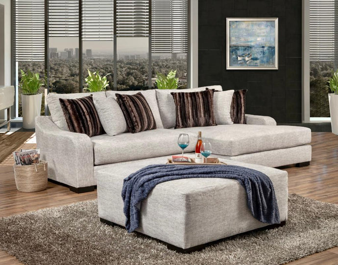 SOFA CHAISE IVORY MODA-C.INDUS