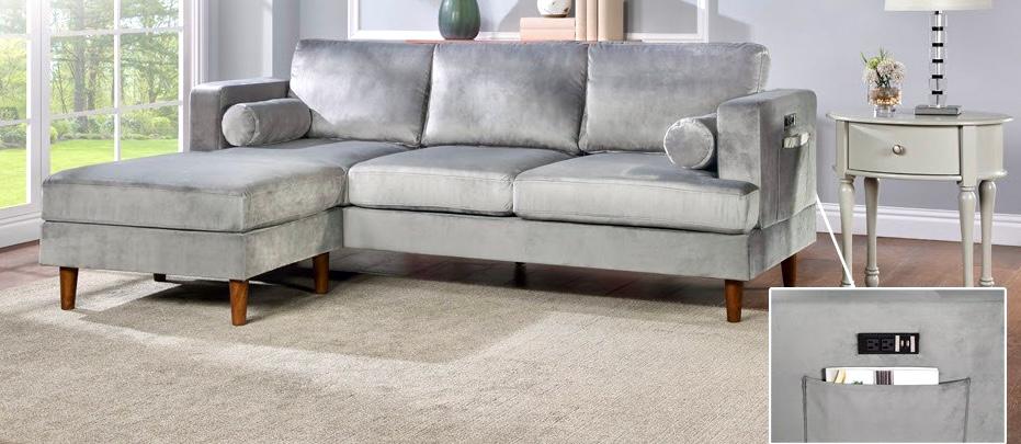 SECTIONAL BLUE OR GREY 30%OFF