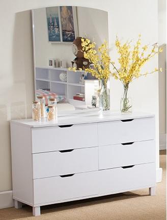 6 DRAWERS DRESSER 1104 **mirror not available*