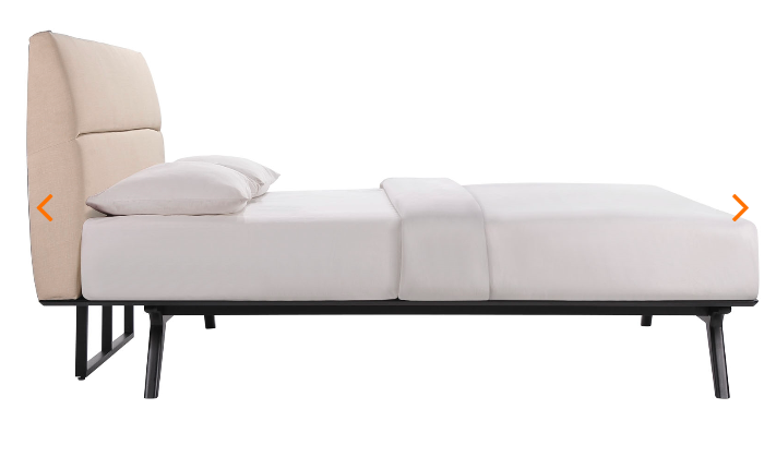 QUEEN BED FRAME MOD-5244-BLK-GRY
