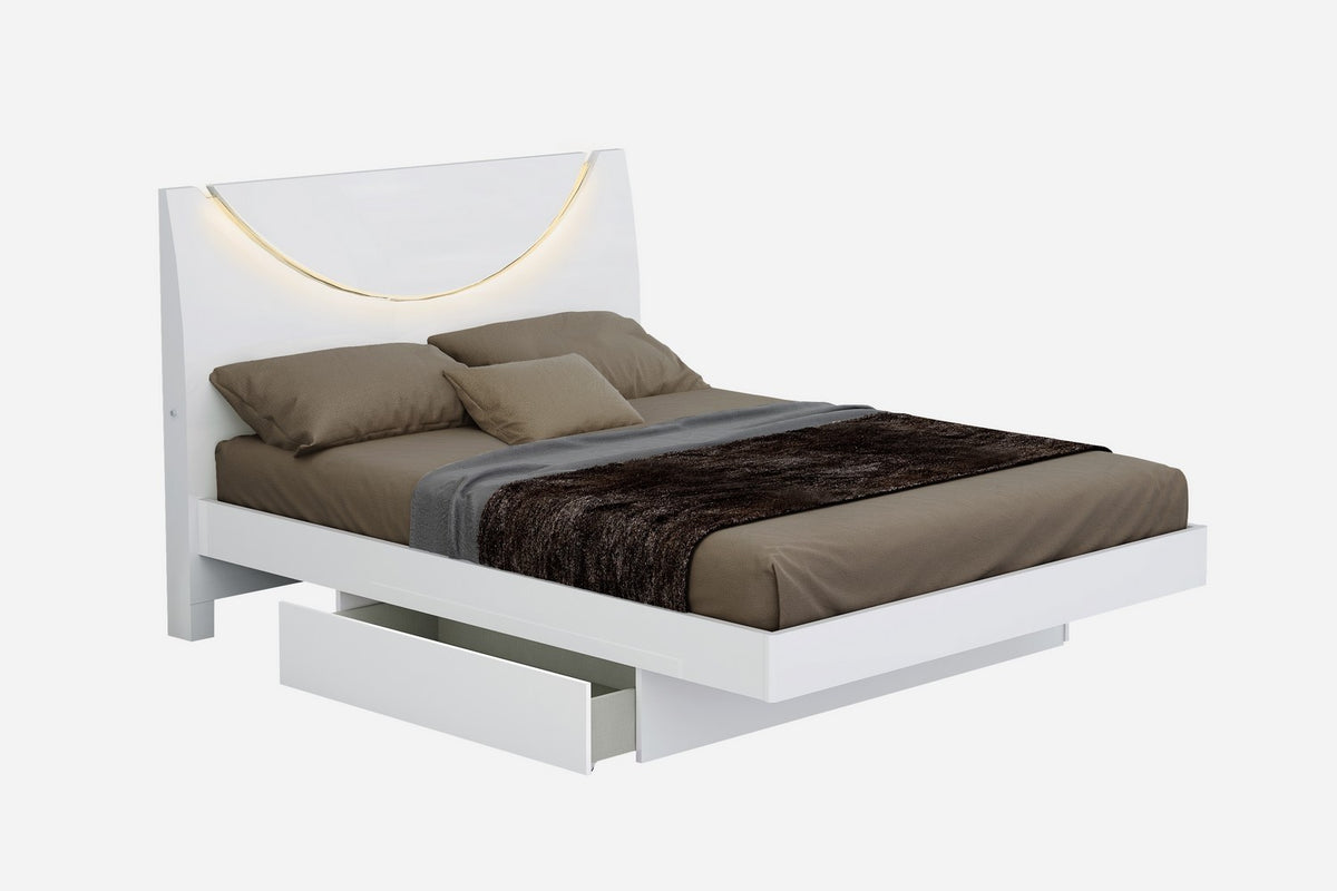 4PCS QUEEN WHITE BEDROOM SET #BELLAGIO GU