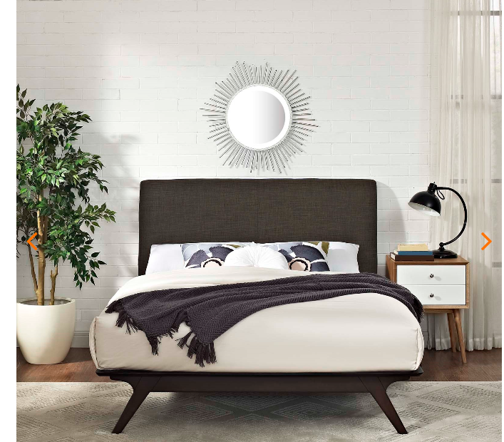 QUEEN BED FRAME MOD-5238-CAP-GRY