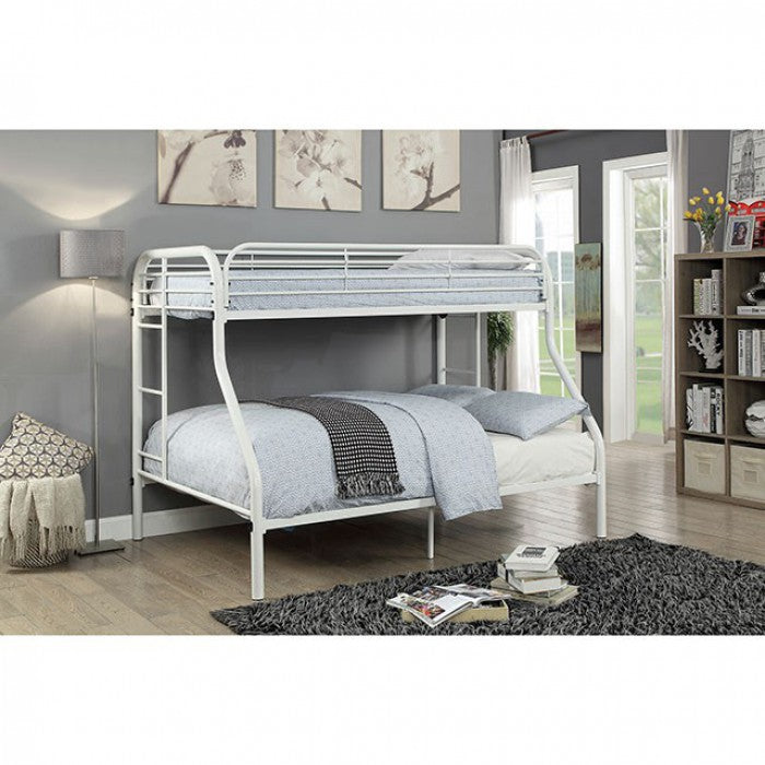 TWIN/FULL BUNK BED CM-BK931WH-TF-FOA