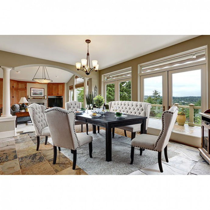 Sania I 3324BK-6 PCS DINING SET-84-FOA