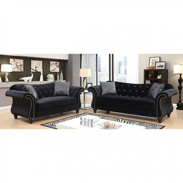 Jolanda I     CM6159BK-SOFA & LOVESEAT-FOA