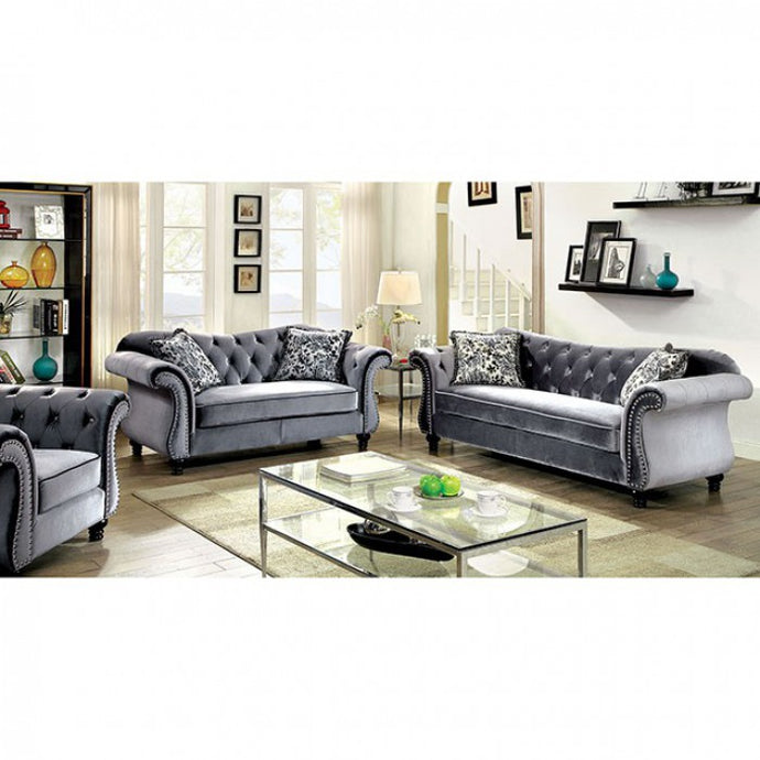 Jolanda CM6159GY-SOFA & LOVESEAT-FOA