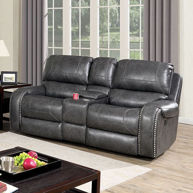 RECLINER SOFA & LOVESEAT 6950GY MADE IN USA-FOA