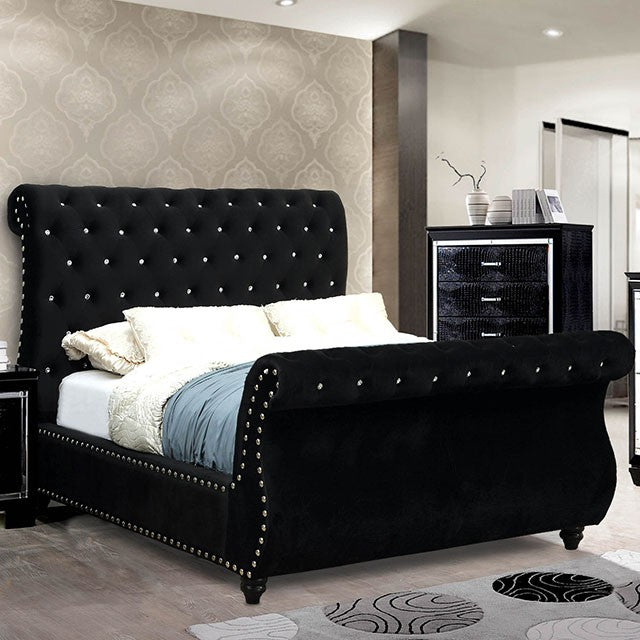 NOELLA QUEEN BED ONLY 7128BK-FOA