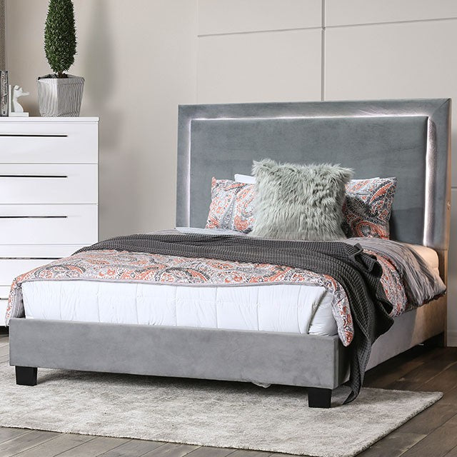 ERGLOW QUEEN BED ONLY 7695GY-FOA