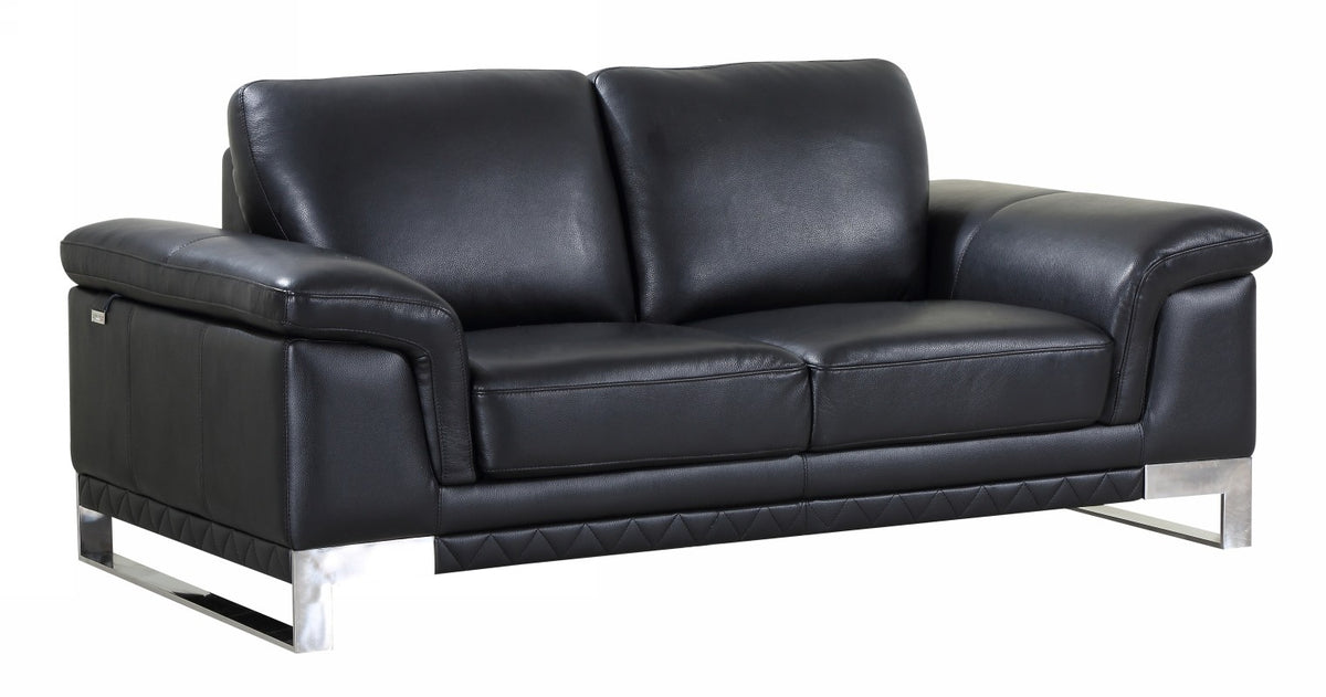 2PCS BLACK SOFA AND LOVESEAT #411GU