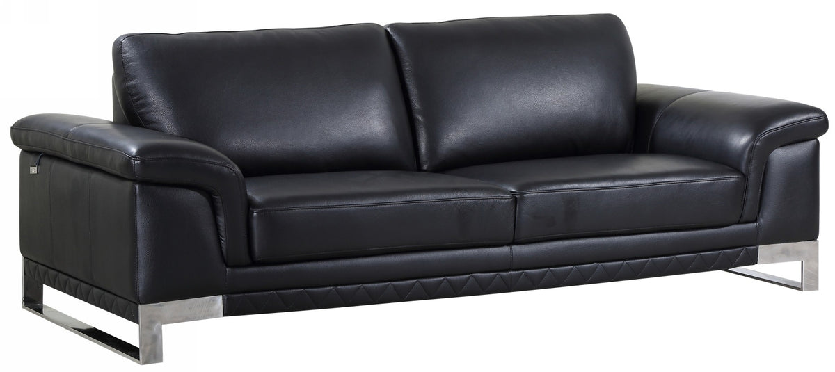 2PCS BLACK SOFA AND LOVESEAT #411GU