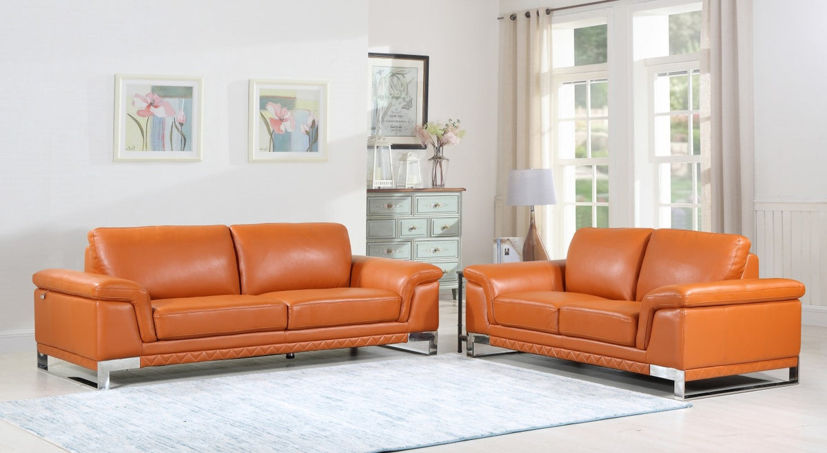 2PCS CAMEL SOFA AND LOVESEAT #411GU
