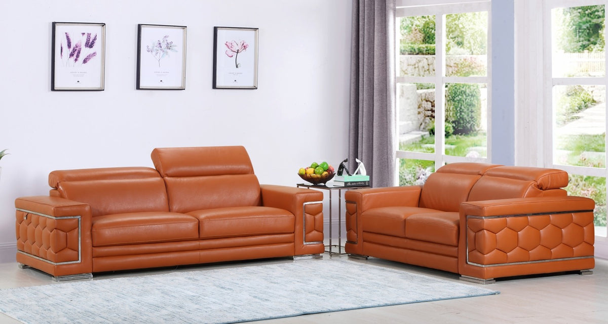 2PCS CAMEL SOFA AND LOVESEAT #692GU