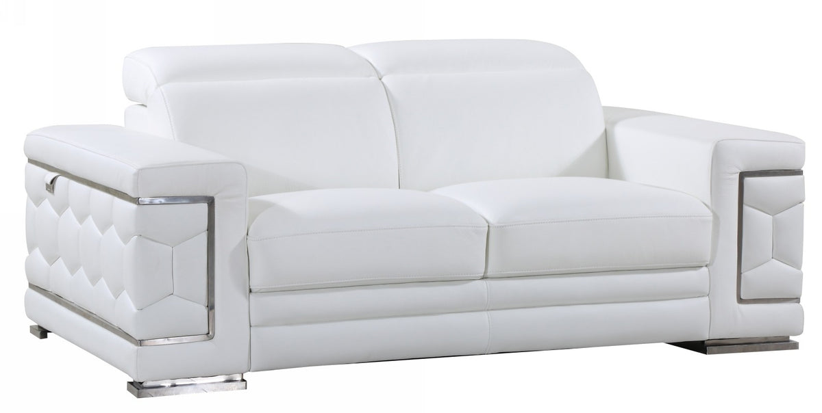 2PCS WHITE SOFA AND LOVESEAT #692GU