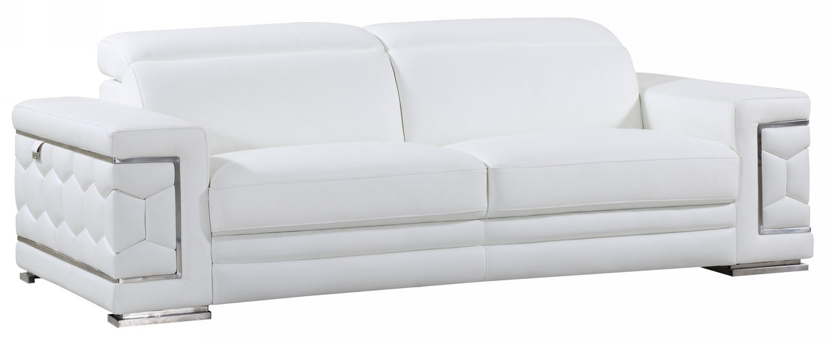 2PCS WHITE SOFA AND LOVESEAT #692GU