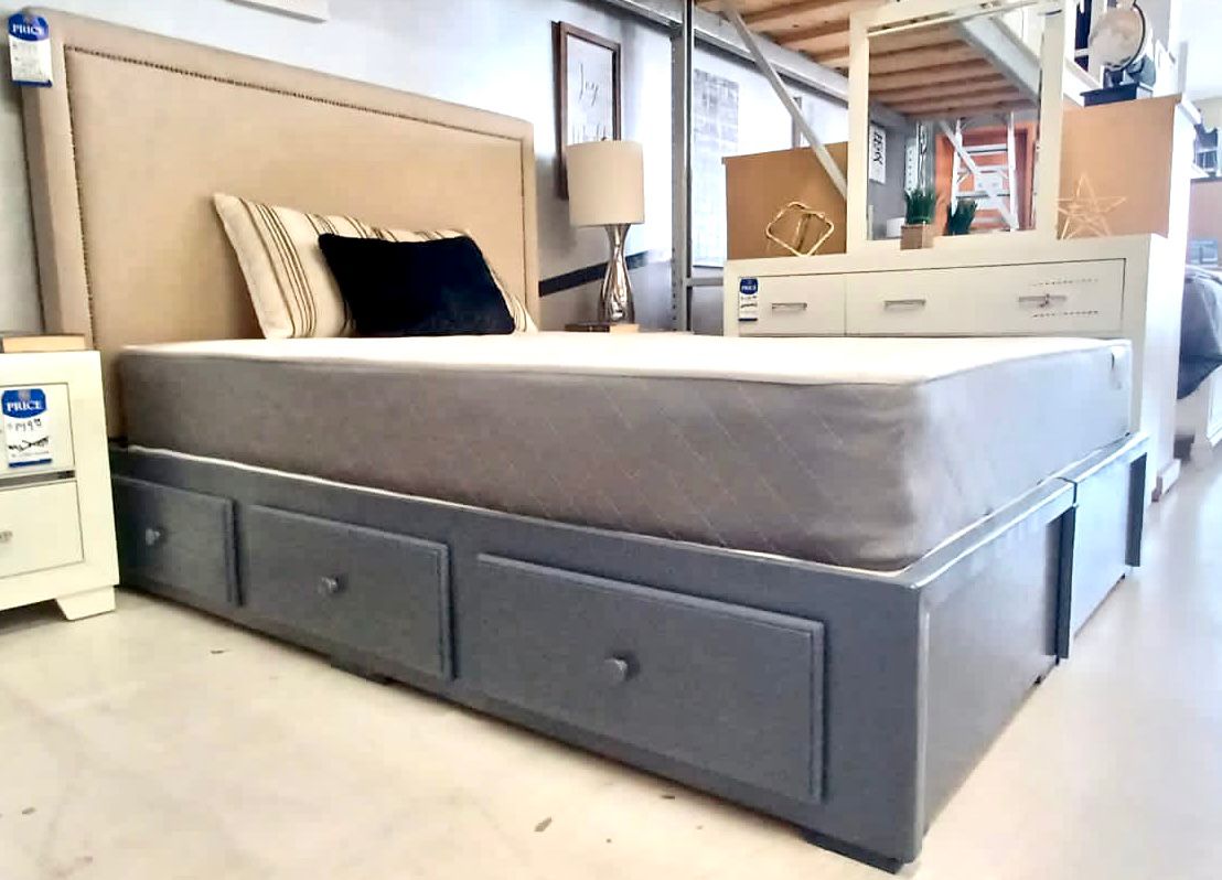 CHEST BED WITH DRAWERS AND FREE MATTRESS