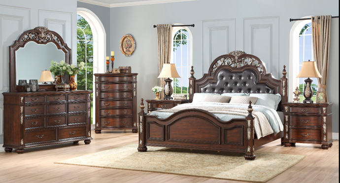 QUEEN BEDROOM SET 4 PC-MAXIMUS-NC