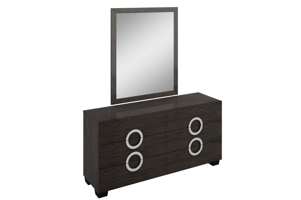 4PCS QUEEN GRAY BEDROOM SET #MONTE CARLO GU