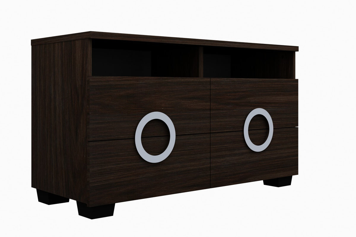 4PCS QUEEN WENGE BEDROOM SET #MONTE CARLO GU