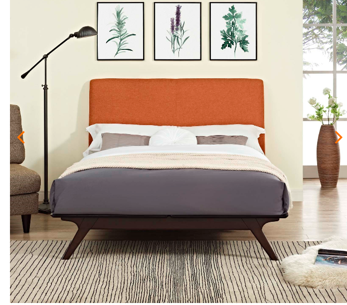 QUEEN BED FRAME MOD-5238-CAP-GRY