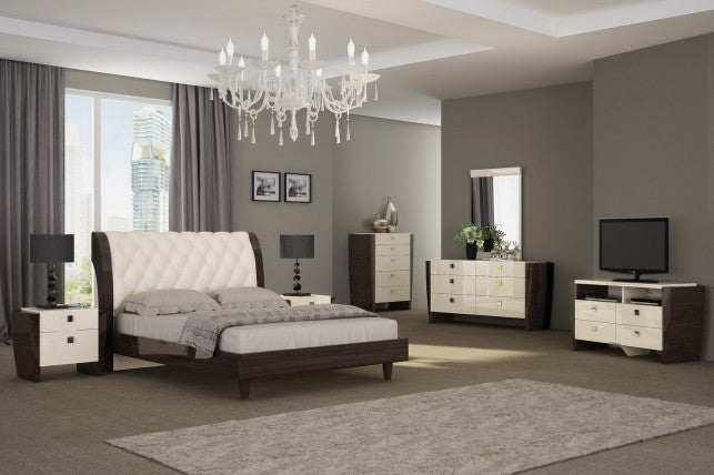 4PCS QUEEN BEIGE BEDROOM SET #PARIS GU – X-elence Furniture
