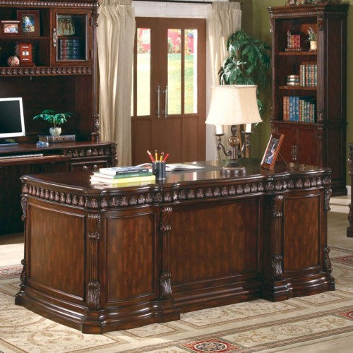 Tucker Double Pedestal Desk with Leather Insert Top