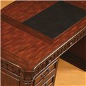 Tucker Double Pedestal Desk with Leather Insert Top