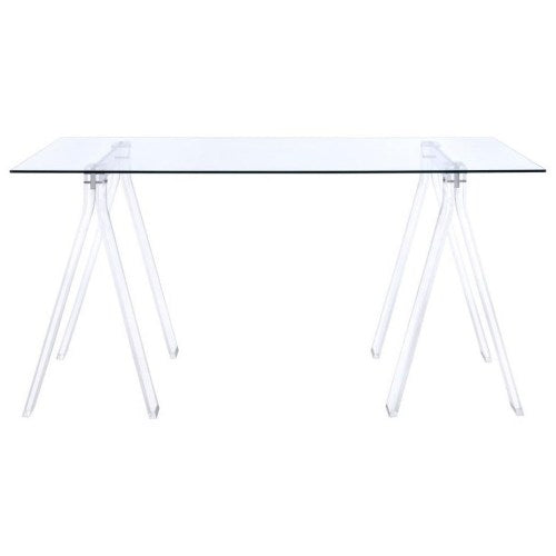 Amaturo Acrylic Sawhorse Writing Desk-COA 801535