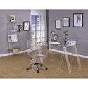 Amaturo Acrylic Sawhorse Writing Desk-COA 801535