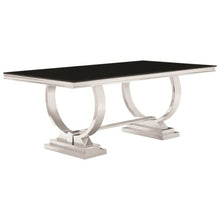 Load image into Gallery viewer, Antoine Stainless Steel Dining Table with Glass Top-ONLY TABLE-COA