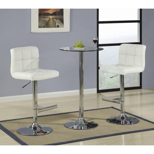 3 Pcs Bar Table Glass Top Set 120341+56-COA