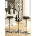 Bar Table with Tempered Glass Top and Storage-COA