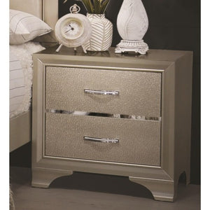Beaumont Glamorous Nightstand with Two Drawers 205292 COA
