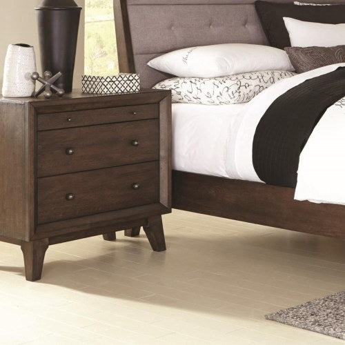 Bingham 3 Drawer Night Stand with Top Felt-Lined Drawer