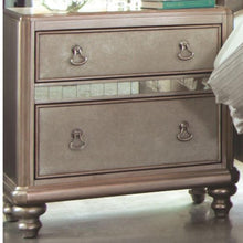 Load image into Gallery viewer, Bling Game Nightstand with 2 Drawers and Stacked Bun Feet-COA