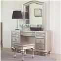 Load image into Gallery viewer, Bling Game Vanity Desk with 7 Drawers and Stacked Bun Feet-COA 204187