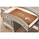 Bling Game Vanity Desk with 7 Drawers and Stacked Bun Feet-COA 204187