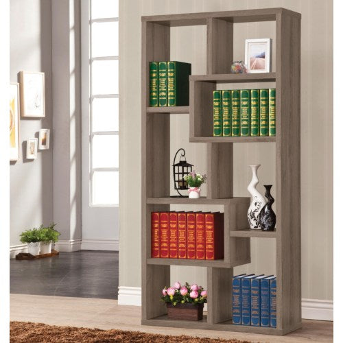 Bookcase, Weathered Grey 800510-COA