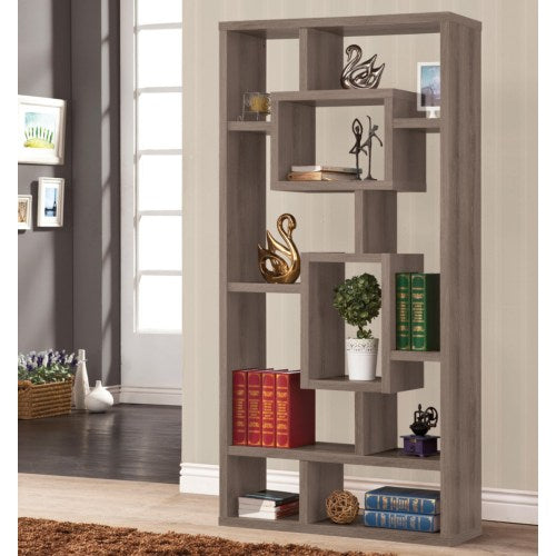 Geometric Cubed Rectangular Bookcase 800512-COA