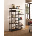 Modern Bookcase with Offset Shelves 801135-COA