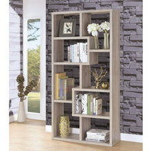 Load image into Gallery viewer, 8 Shelf Staggered Bookcase 801137-COA
