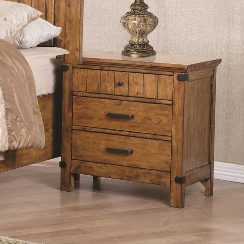 Brenner 3 Drawer Night Stand with Felt-Lined Drawer-COA