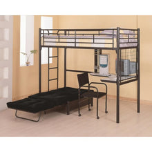 Load image into Gallery viewer, Twin Loft Bunk Bed with Futon-COA 2209+2335M